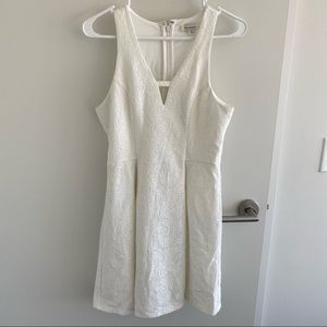 Francesca’s White Lace V-Neck Dress